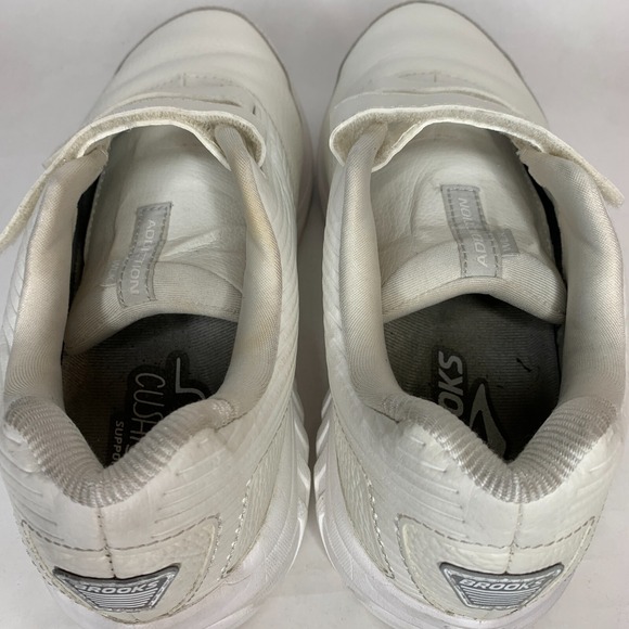 Brooks Addiction‎ Walker Womens 9 B White Leather Comfort Walking Shoes - Picture 5 of 8